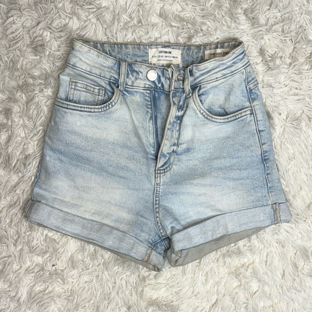 Light Blue Denim Women's Shorts